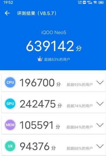 iQOONeo3s单核及多核跑分一览-2